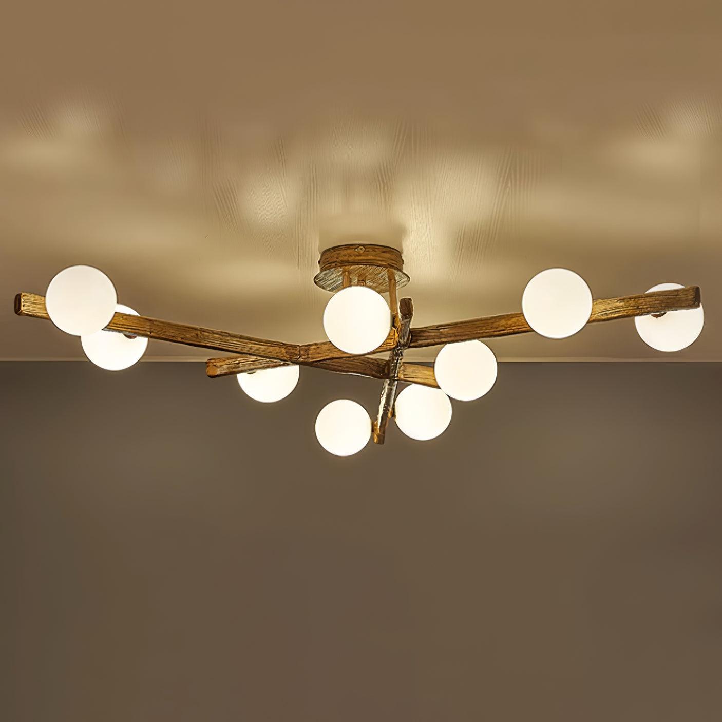 Branching Orb Chandelier