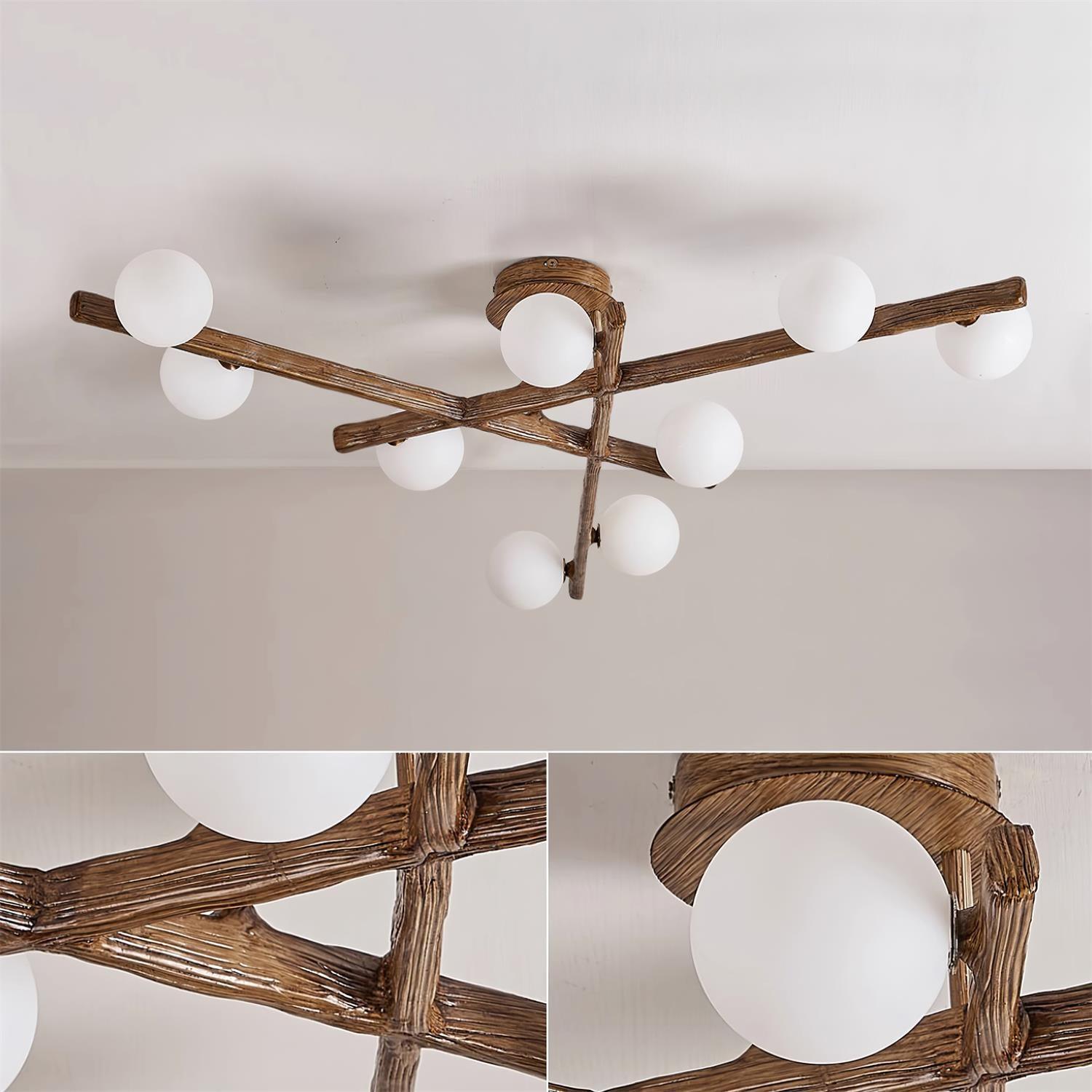 Branching Orb Chandelier