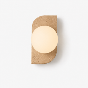 Travertine Globe Wall Sconce