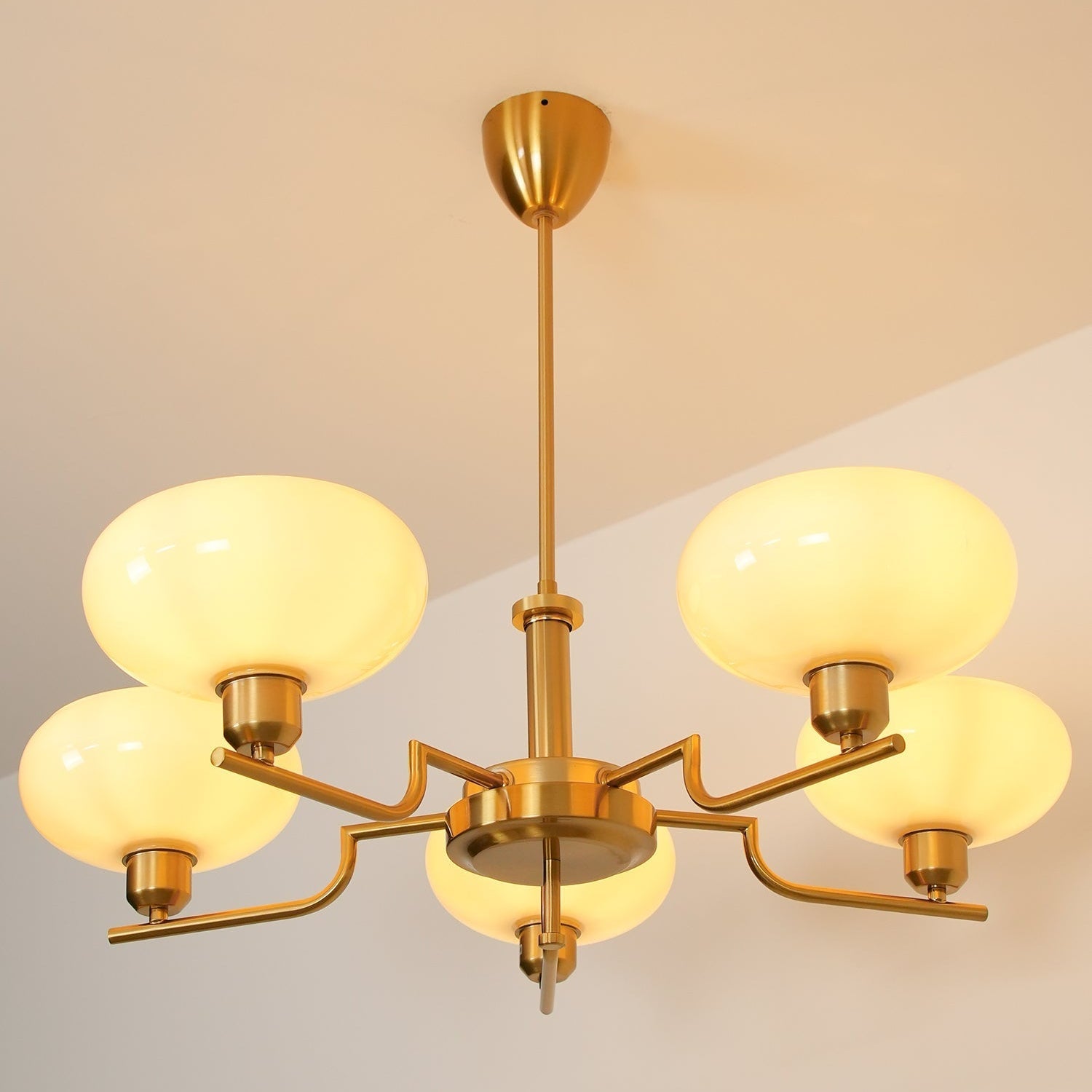 Multi-Arm Glass Chandelier