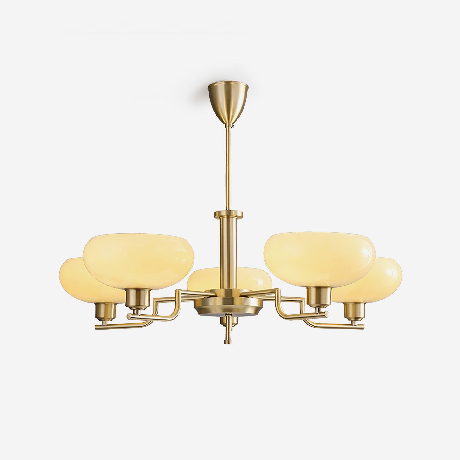Multi-Arm Glass Chandelier