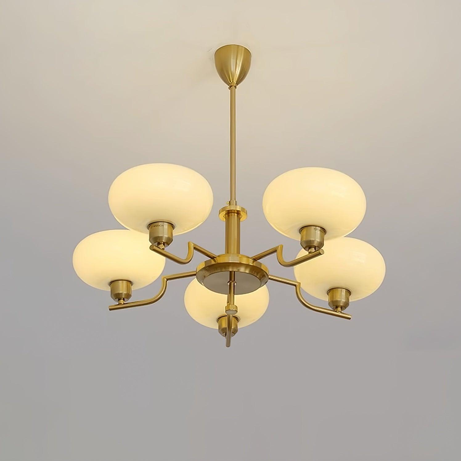 Multi-Arm Glass Chandelier