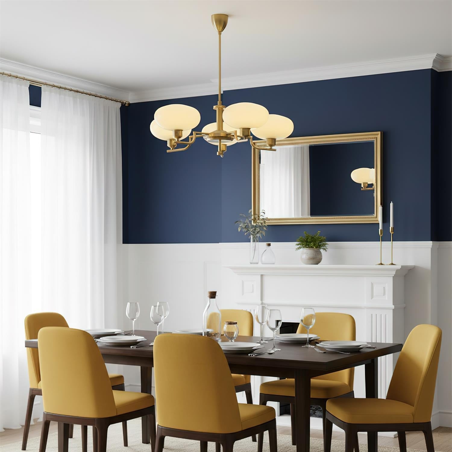 Multi-Arm Glass Chandelier