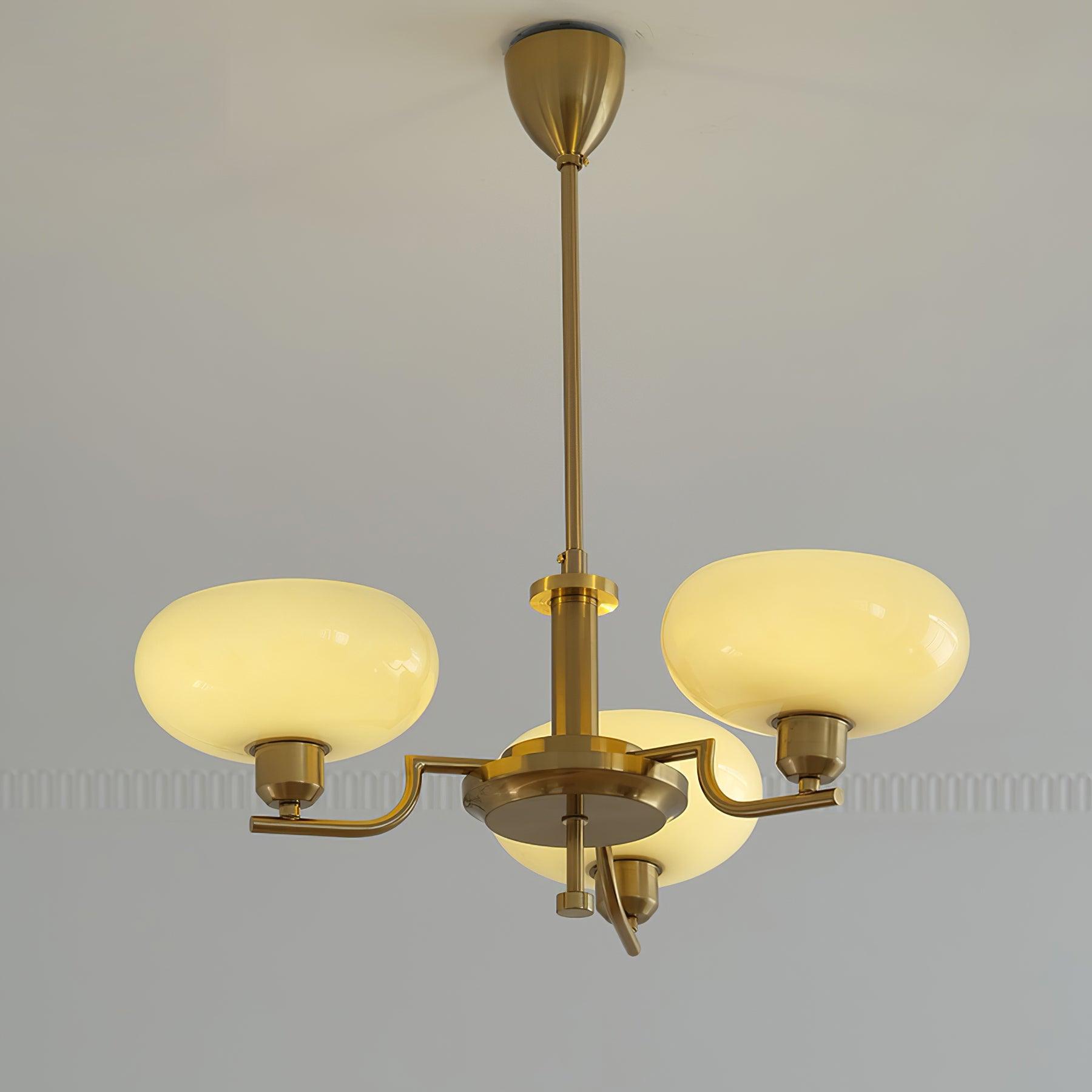 Multi-Arm Glass Chandelier