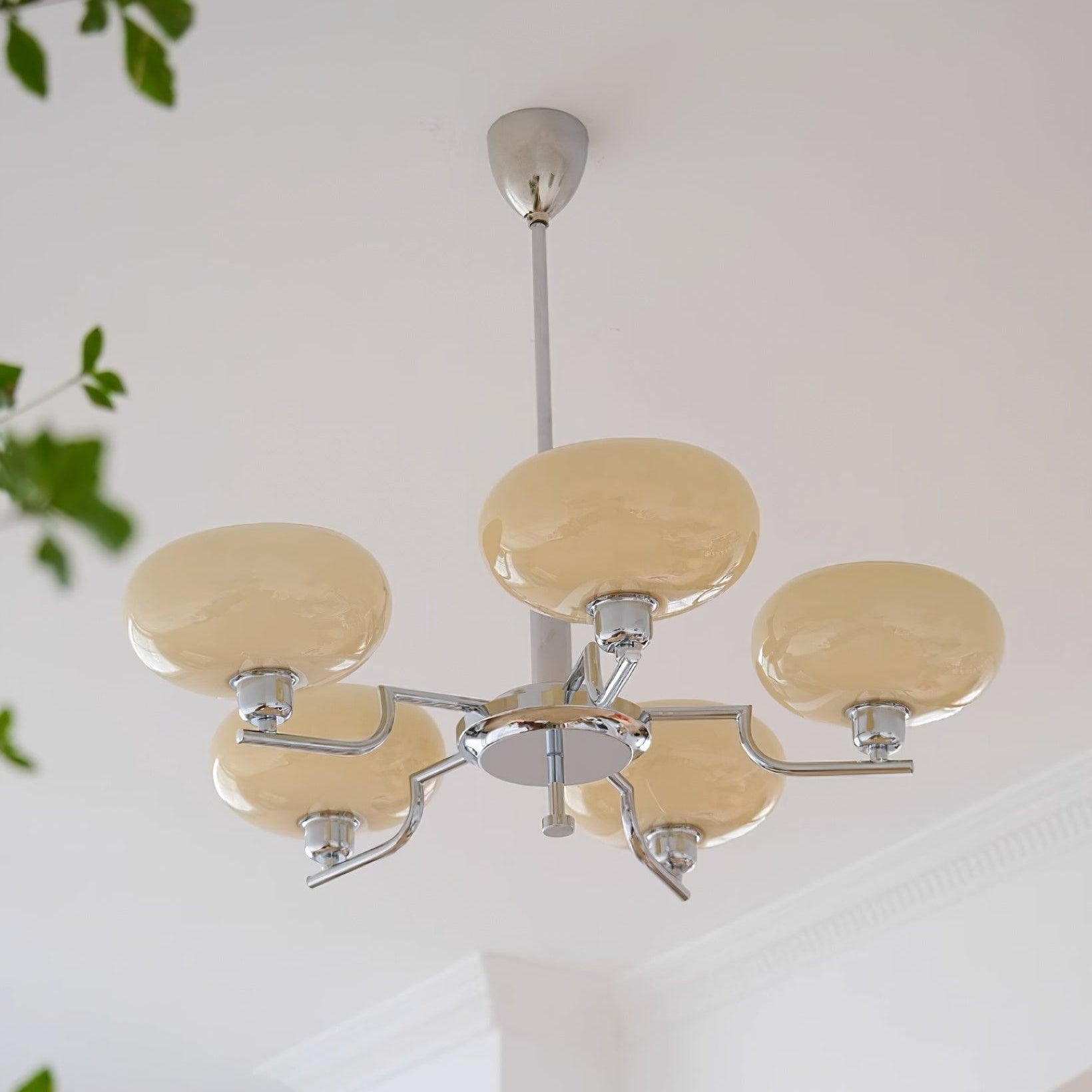 Multi-Arm Glass Chandelier