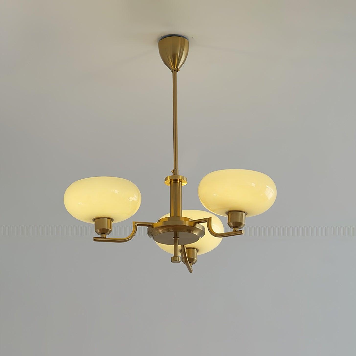 Multi-Arm Glass Chandelier