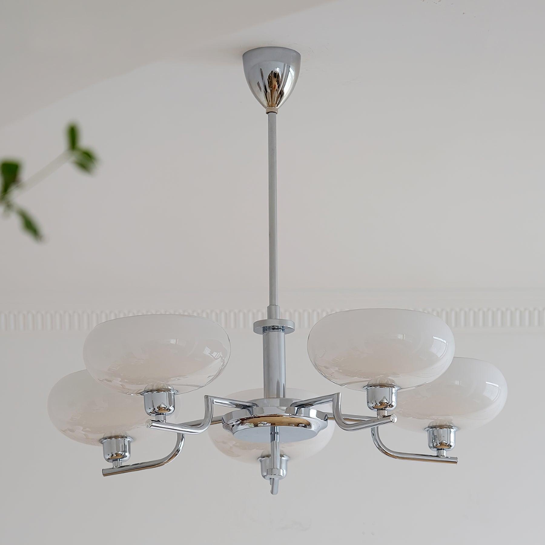Multi-Arm Glass Chandelier