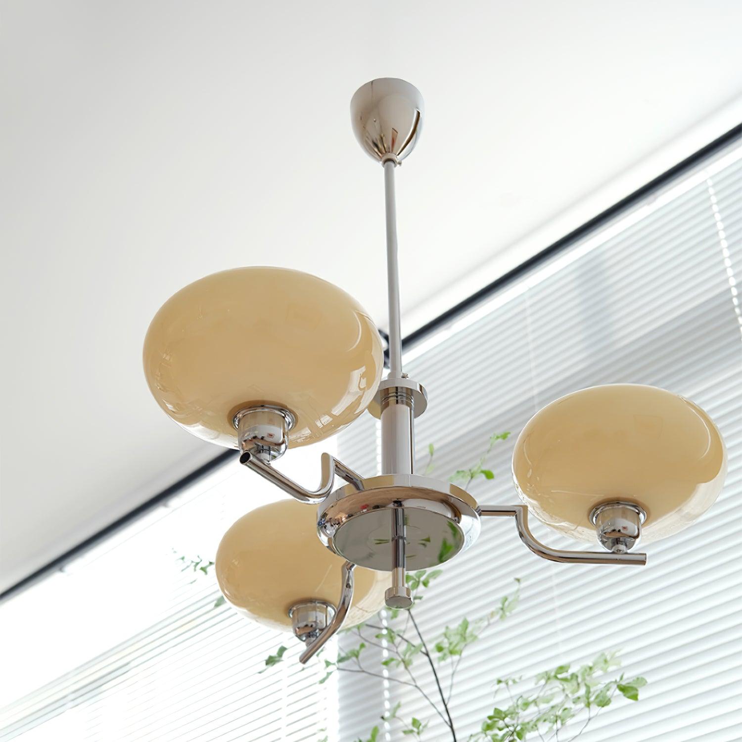 Multi-Arm Glass Chandelier