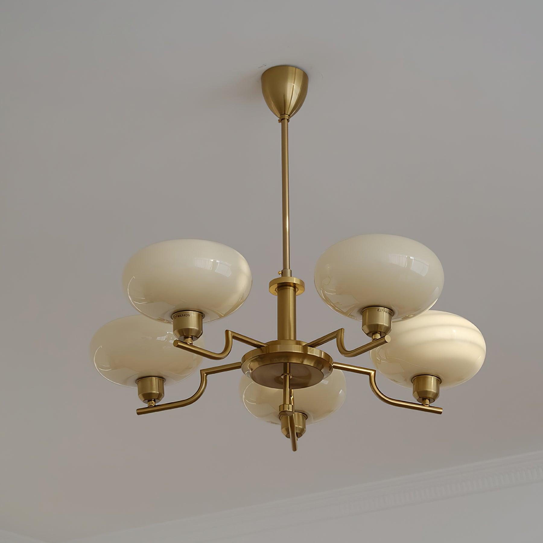 Multi-Arm Glass Chandelier