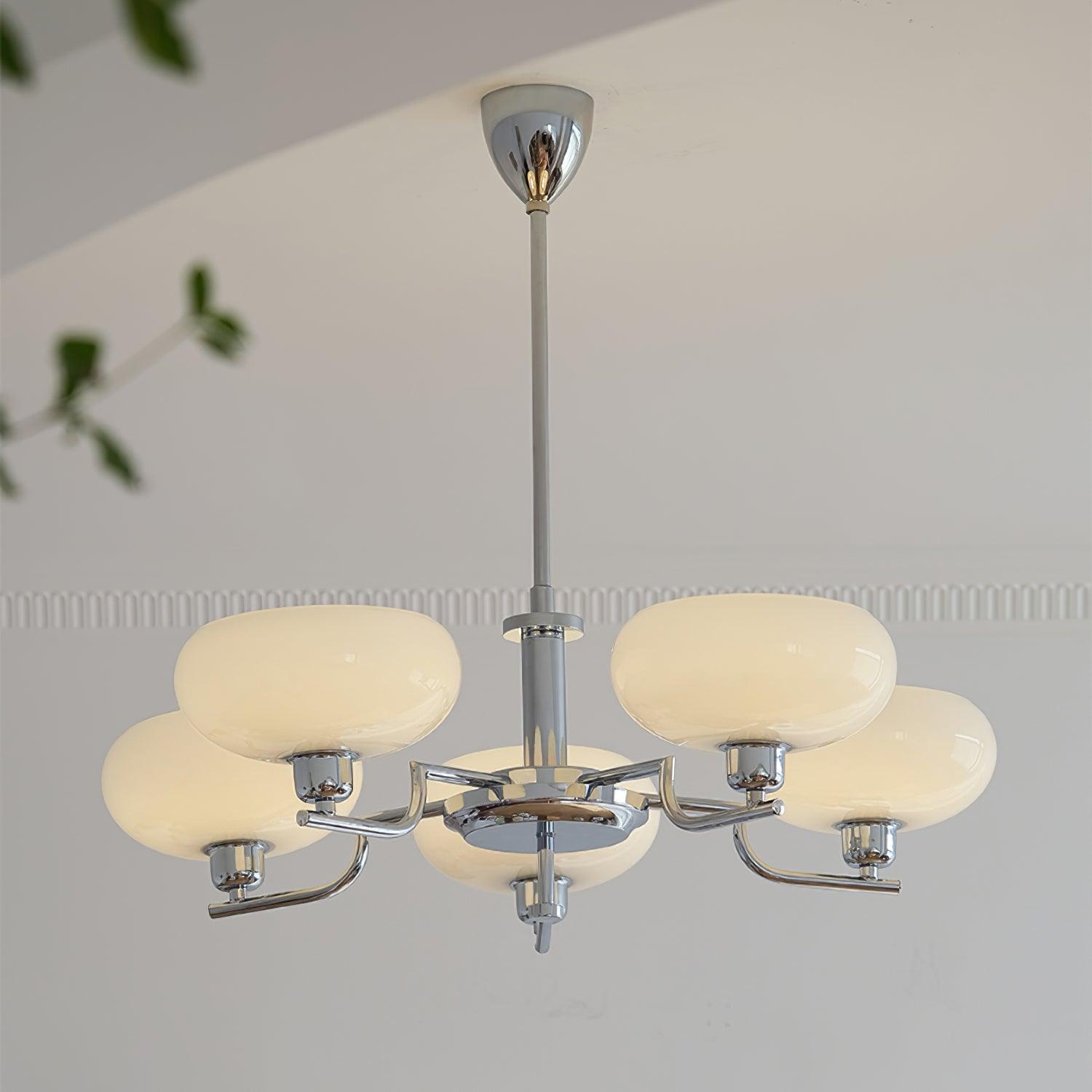 Multi-Arm Glass Chandelier