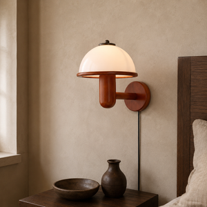 Mushroom Oak Wall Lamp