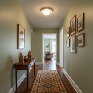 Travertine Halo Flush Mount