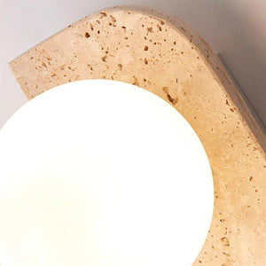 Travertine Globe Wall Sconce