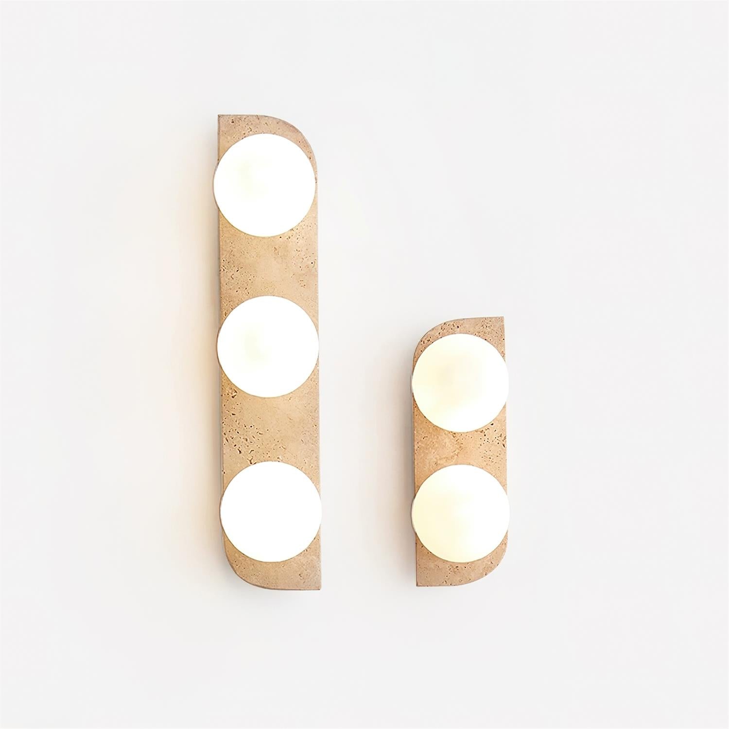 Travertine Globe Wall Sconce