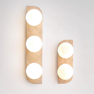 Travertine Globe Wall Sconce