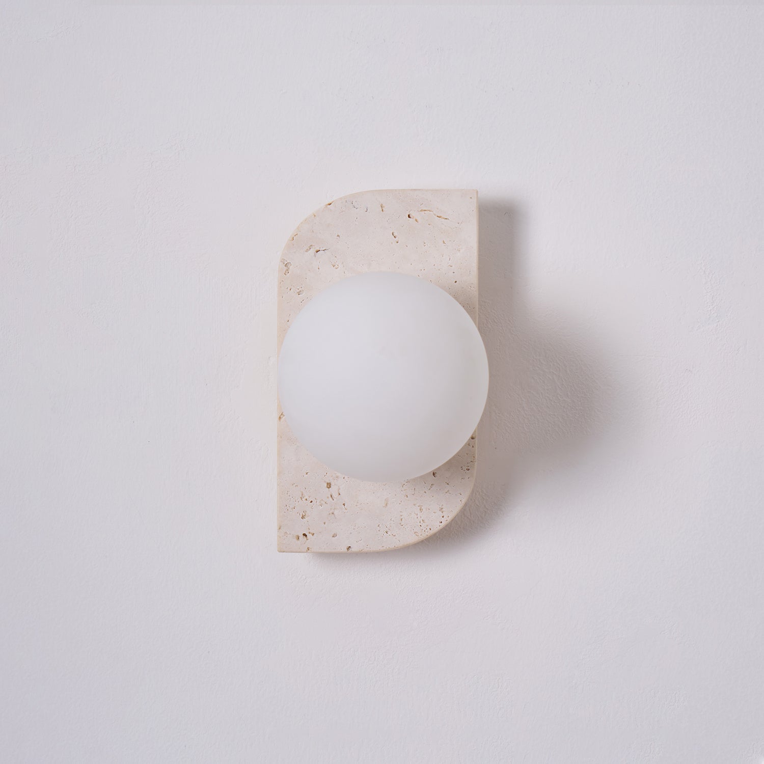 Travertine Globe Wall Sconce