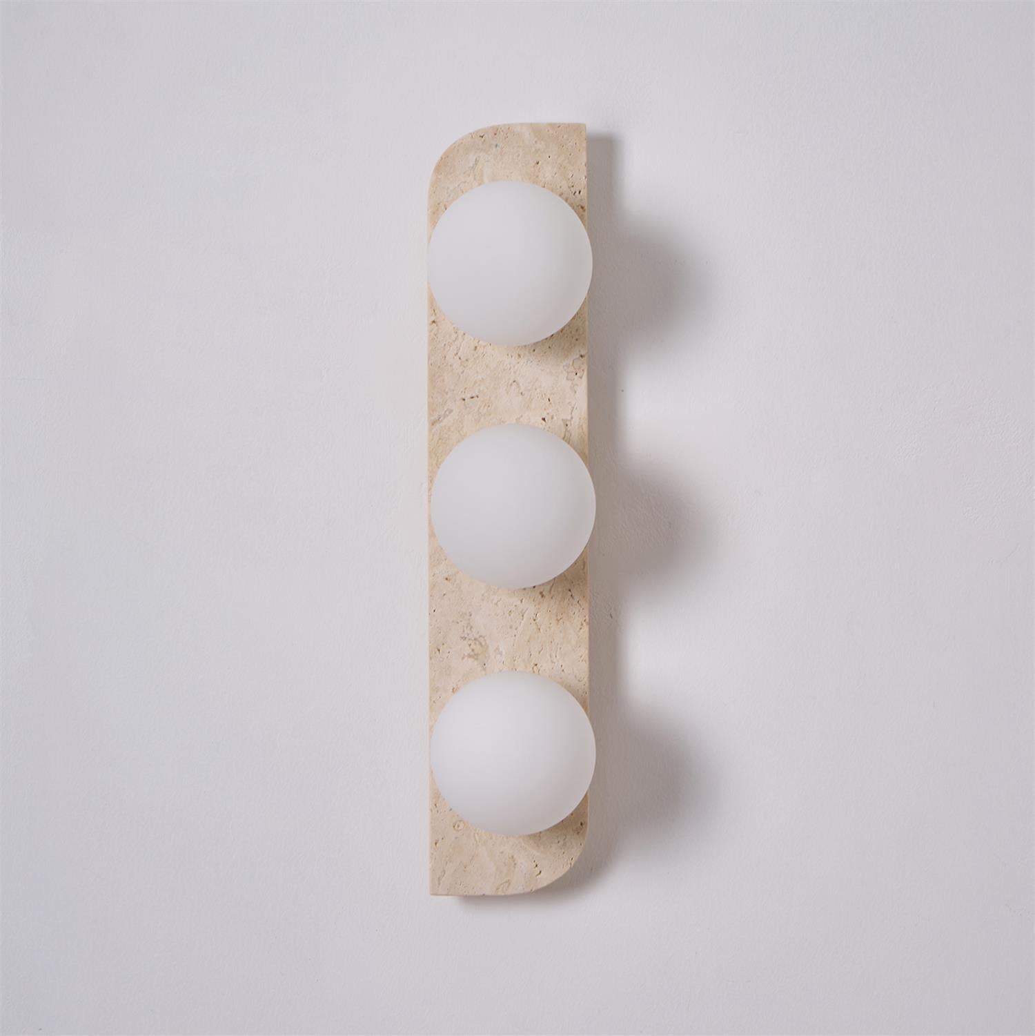 Travertine Globe Wall Sconce