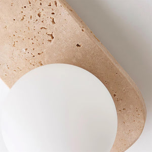 Travertine Globe Wall Sconce
