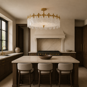 Textured Glass Chandelier
