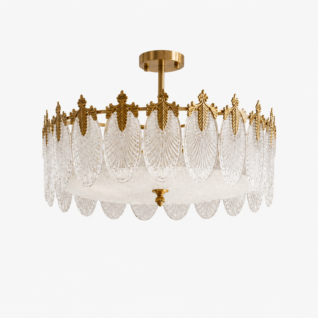 Textured Glass Chandelier