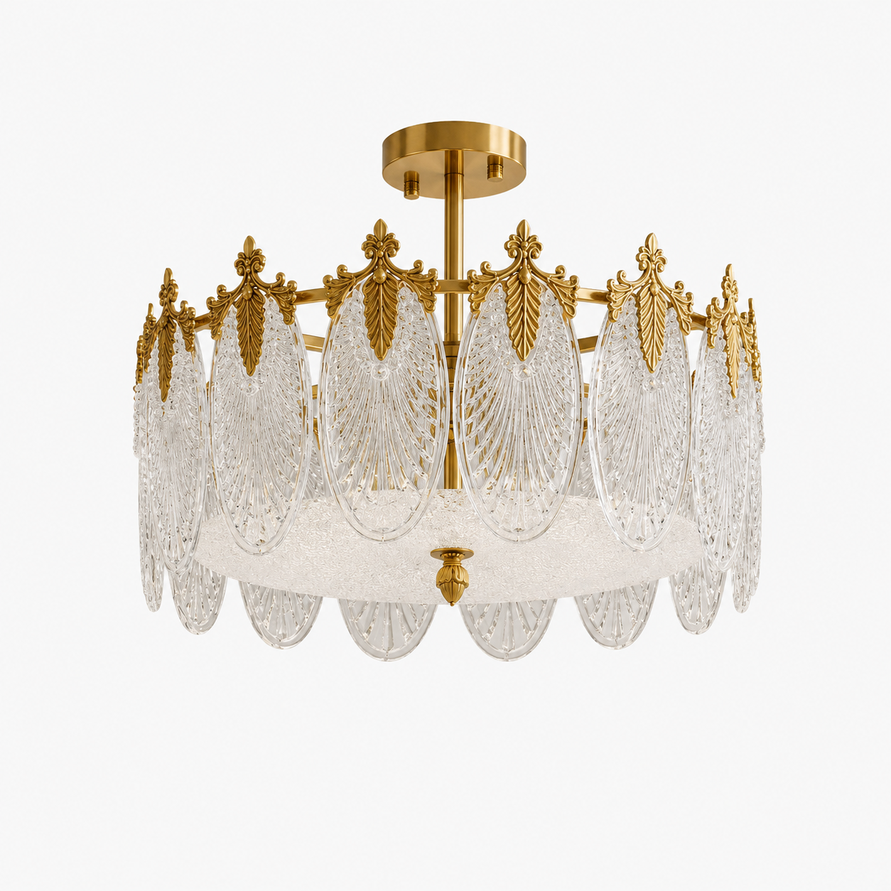 Textured Glass Chandelier