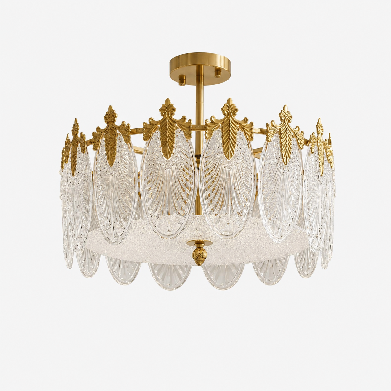 Textured Glass Chandelier