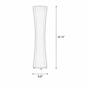 Ribbed Ivory Floor Lamp
