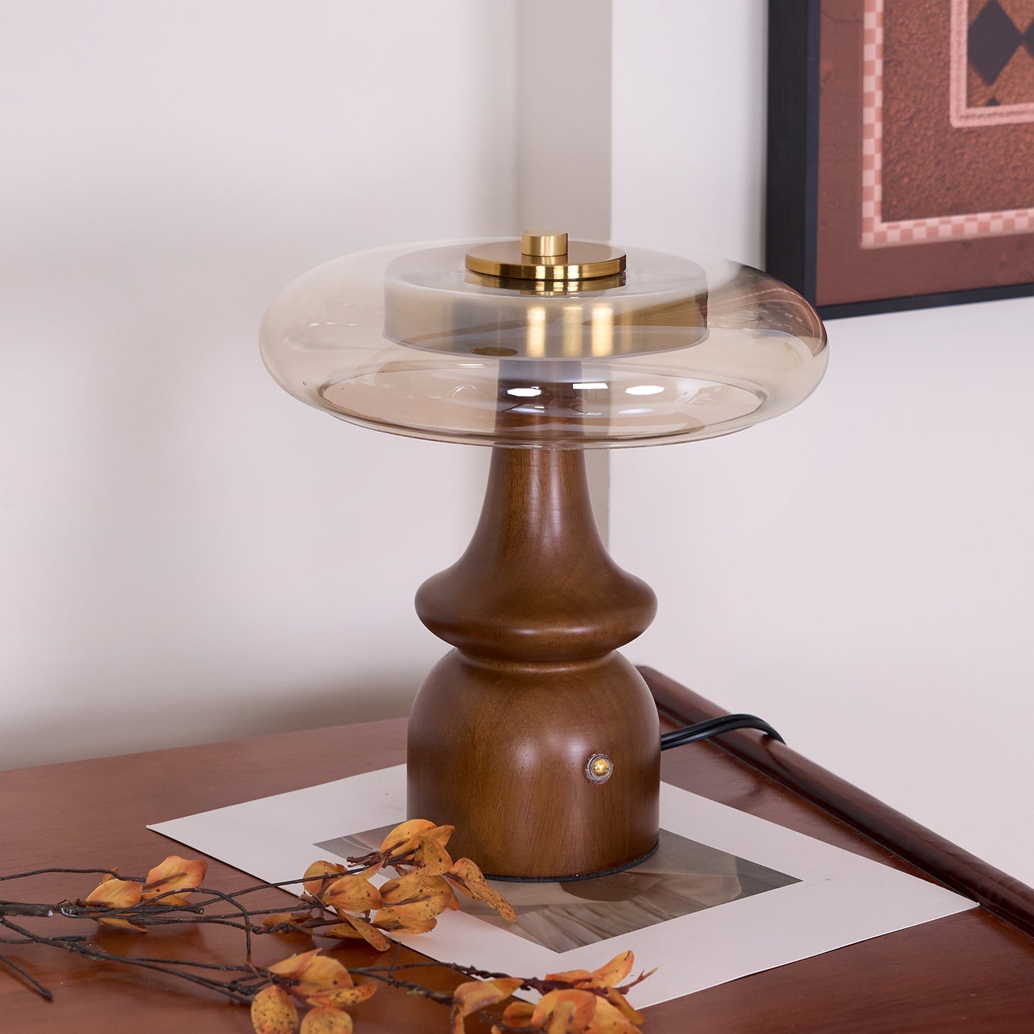 Amber Dome Table Lamp
