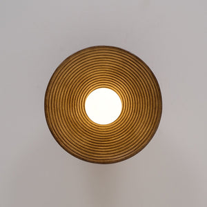 Ribbed Orb Ceiling Light