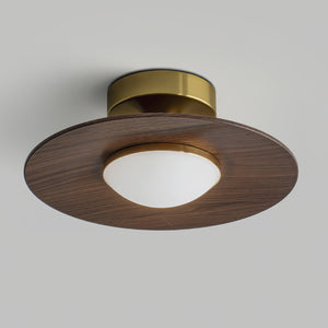 Walnut Disc Ceiling Light