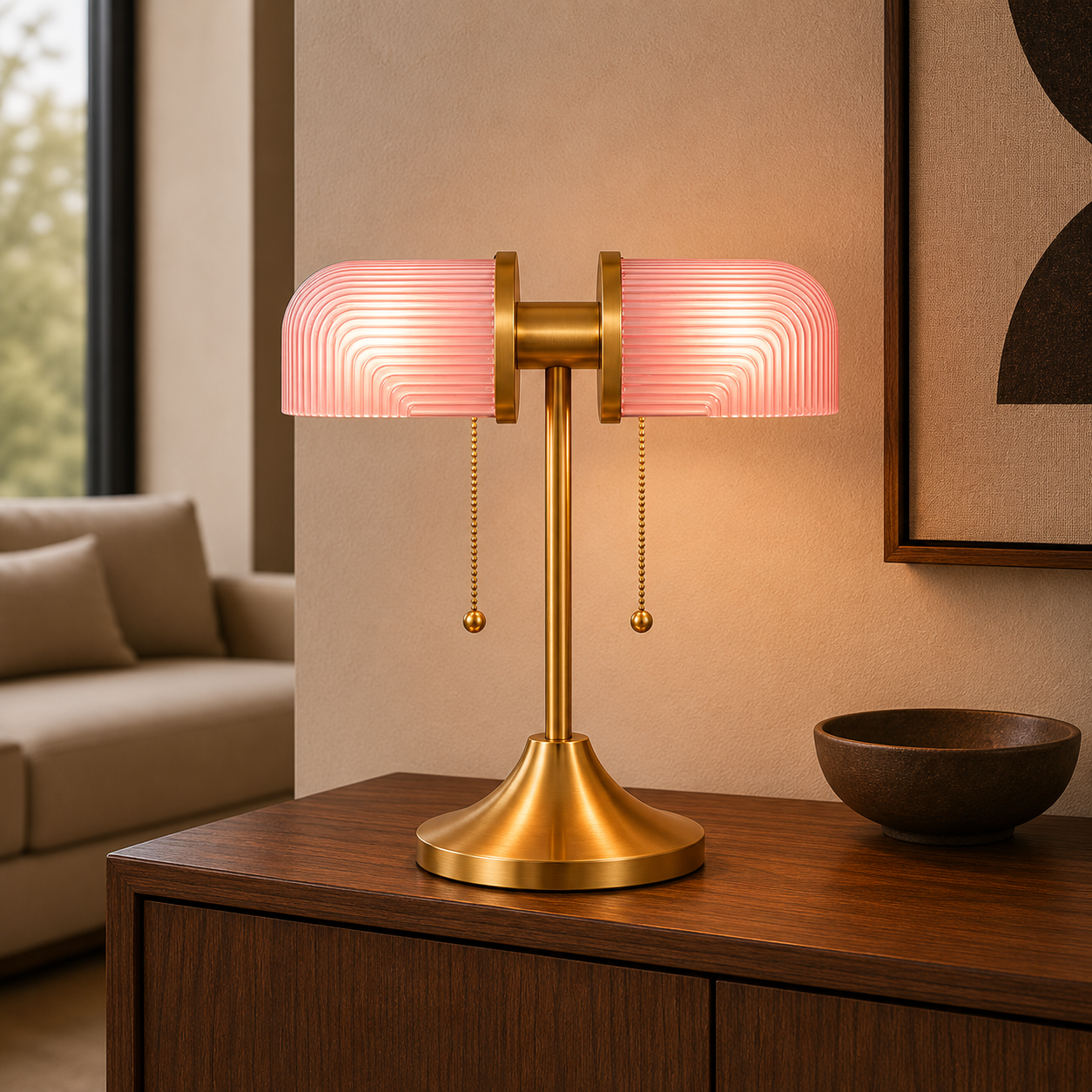 Dual Glass Vintage Lamp
