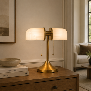 Dual Glass Vintage Lamp