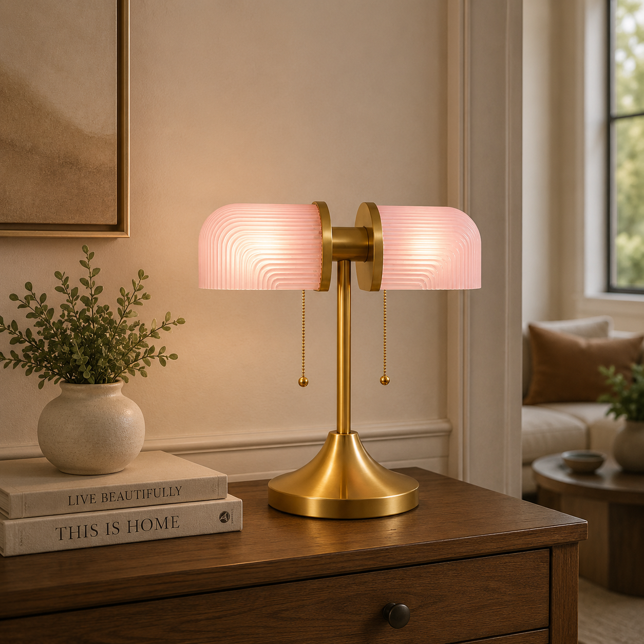 Dual Glass Vintage Lamp