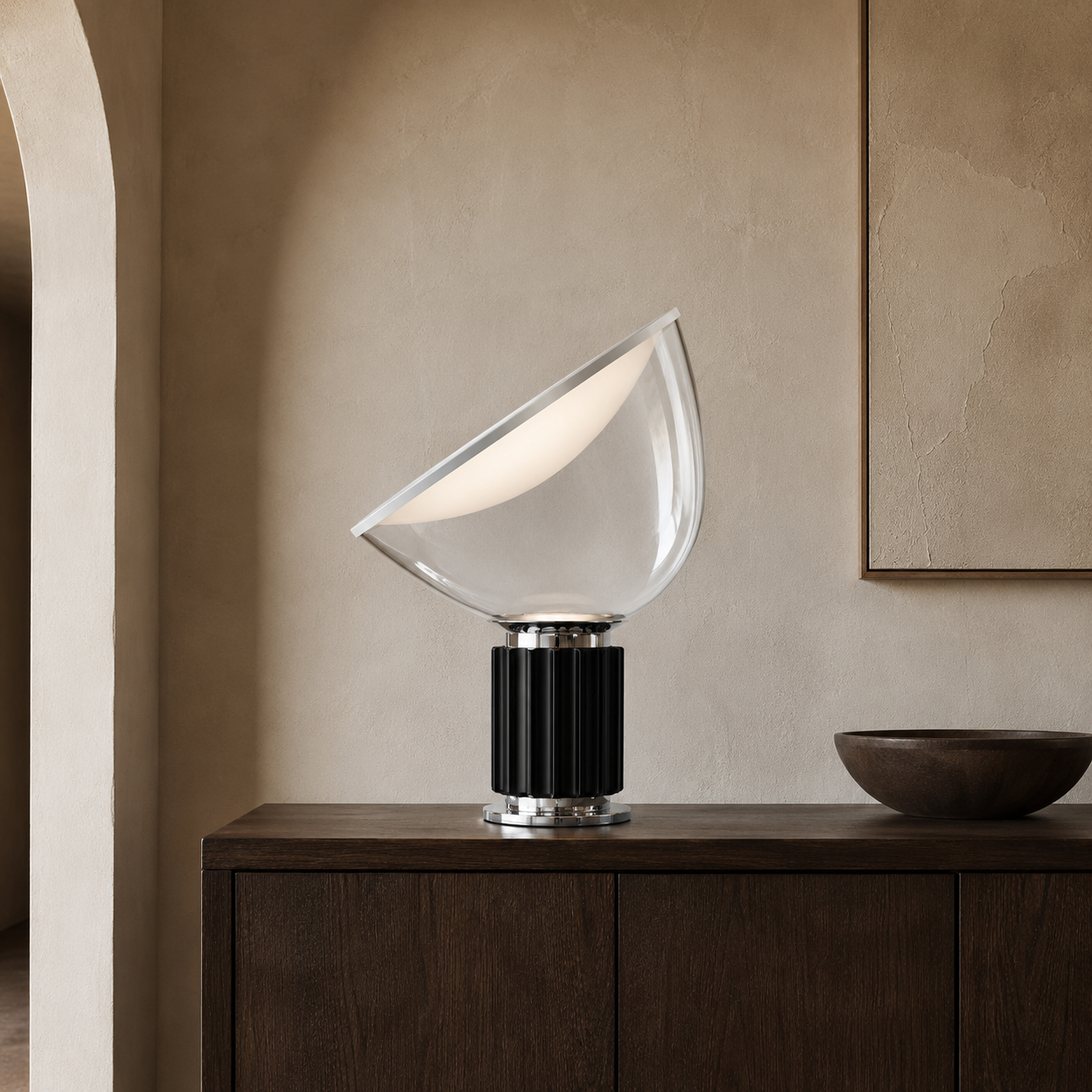 Sculpted Glass Lamp