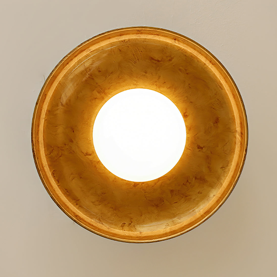 Amber Halo Flush Light