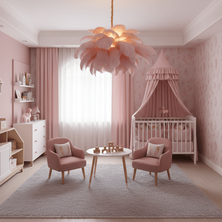 Feather Canopy Chandelier