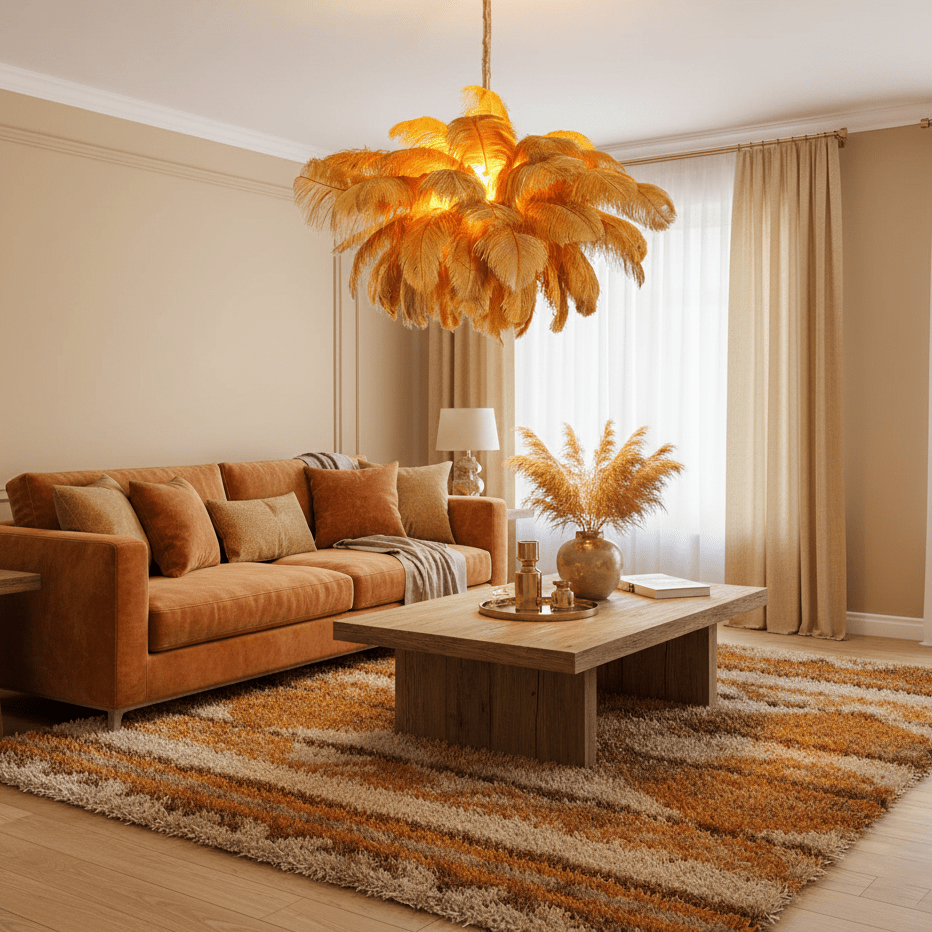 Feather Canopy Chandelier