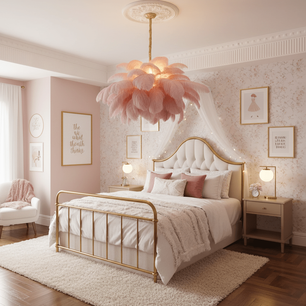 Feather Canopy Chandelier