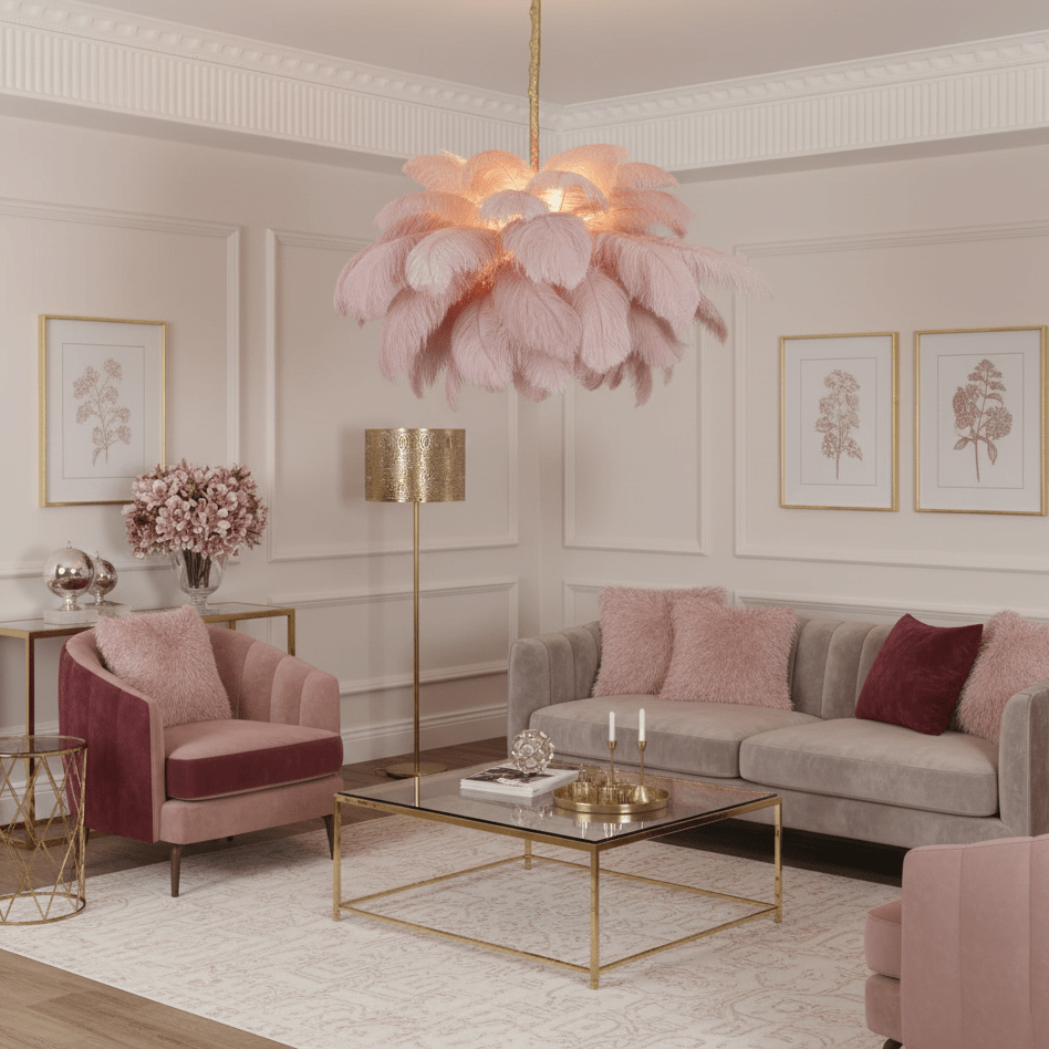 Feather Canopy Chandelier