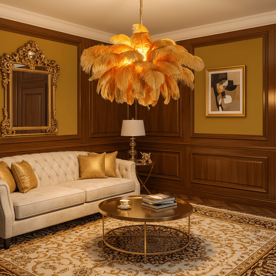 Feather Canopy Chandelier
