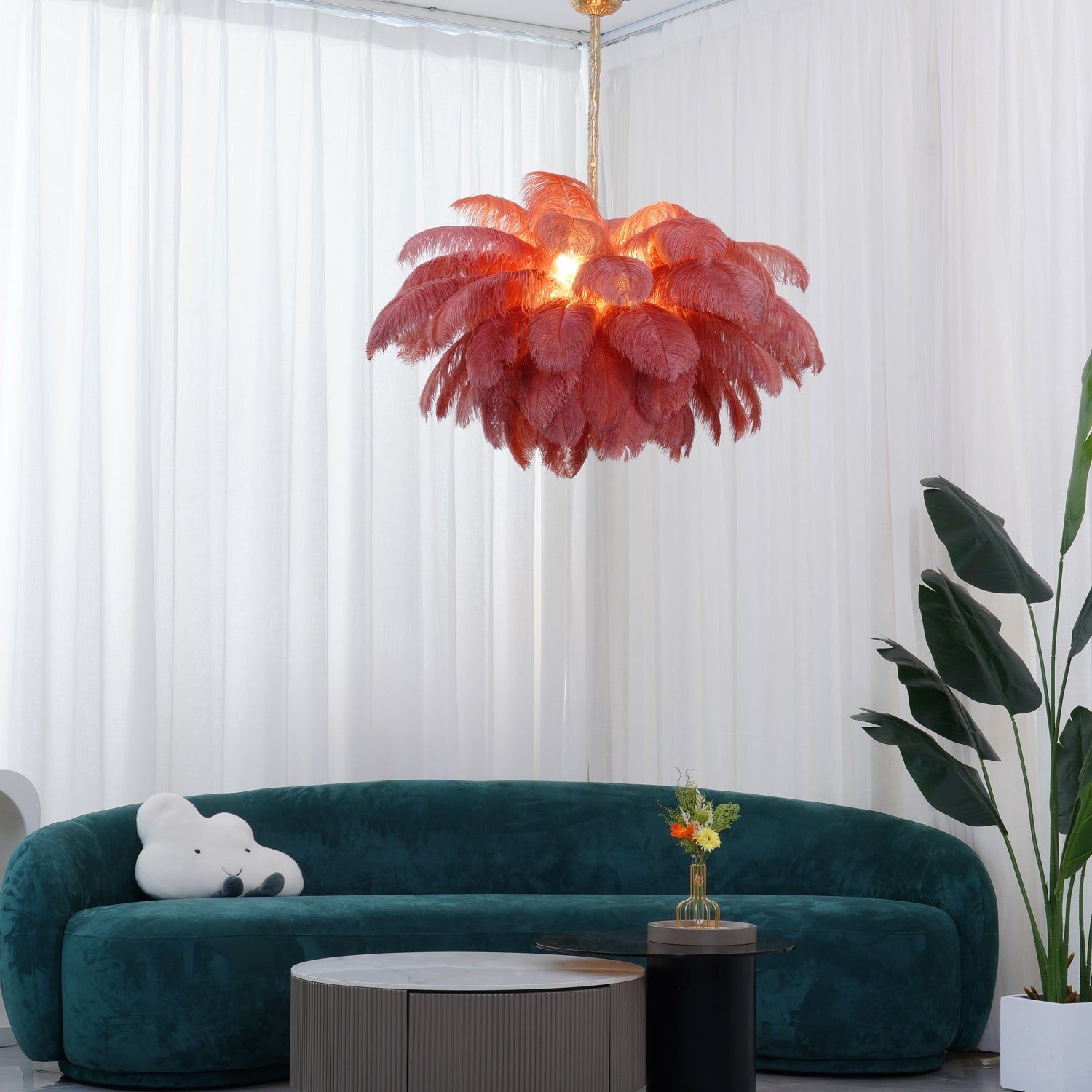 Feather Canopy Chandelier