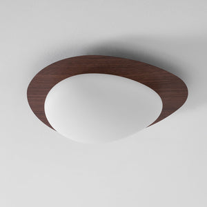 Pebble Wood Flush Light