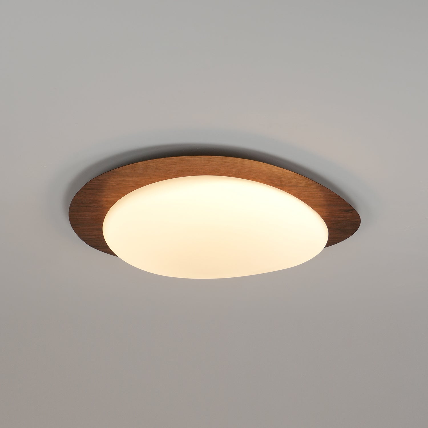 Pebble Wood Flush Light