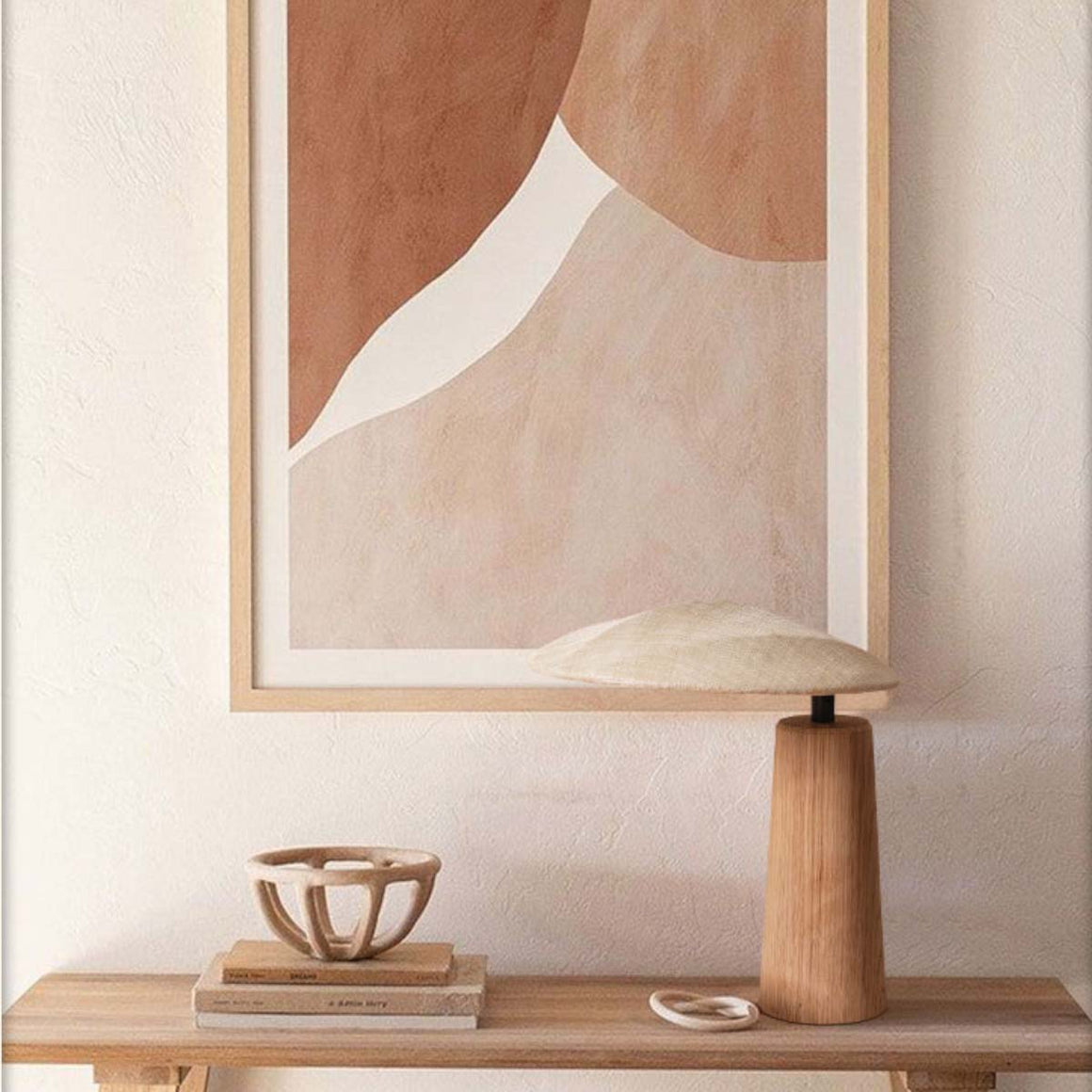 Sculpted Wood Table Lamp