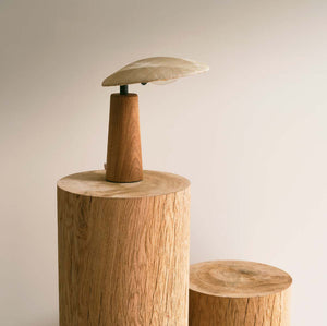 Sculpted Wood Table Lamp