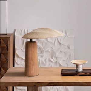 Sculpted Wood Table Lamp