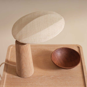 Sculpted Wood Table Lamp