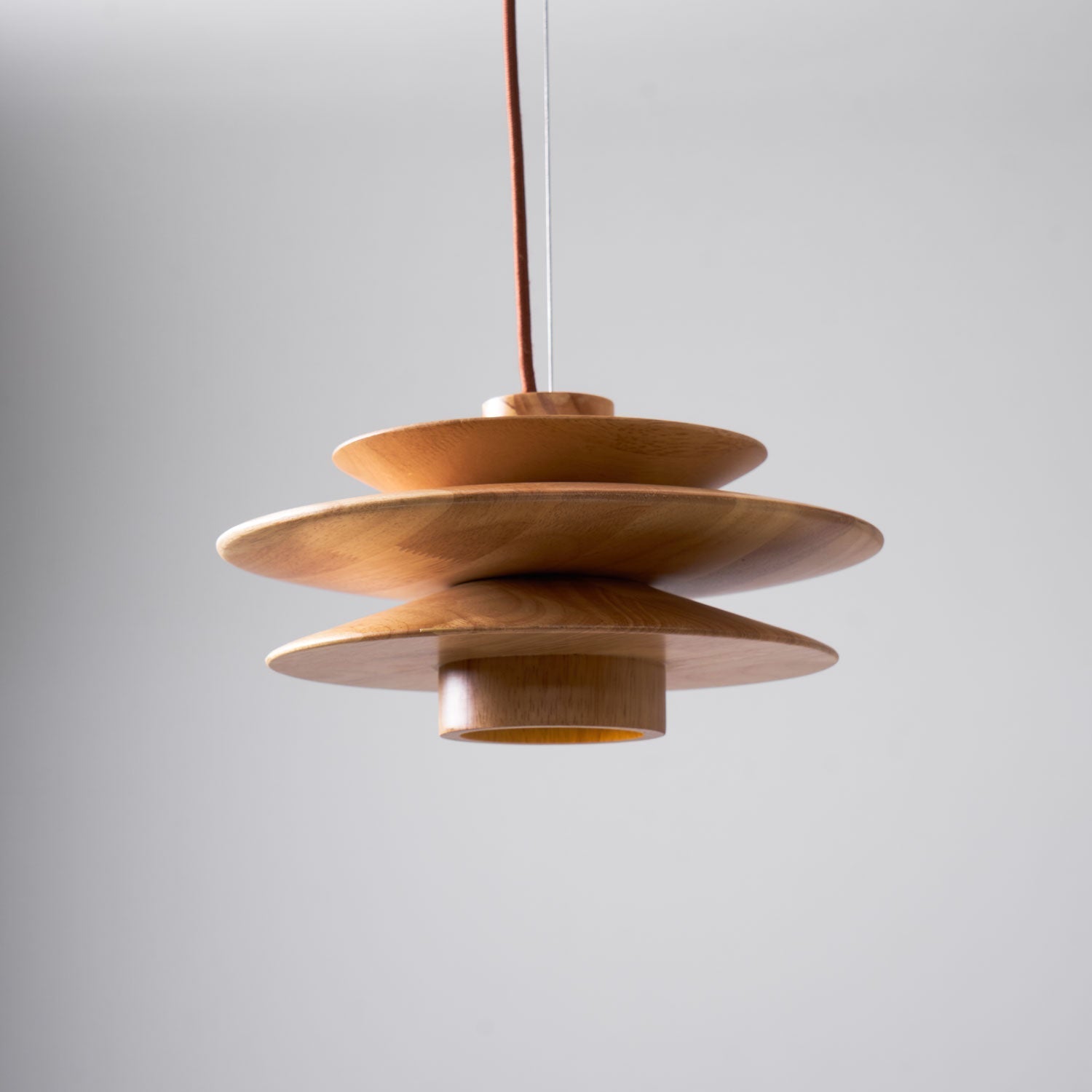 Tiered Wood Pendant