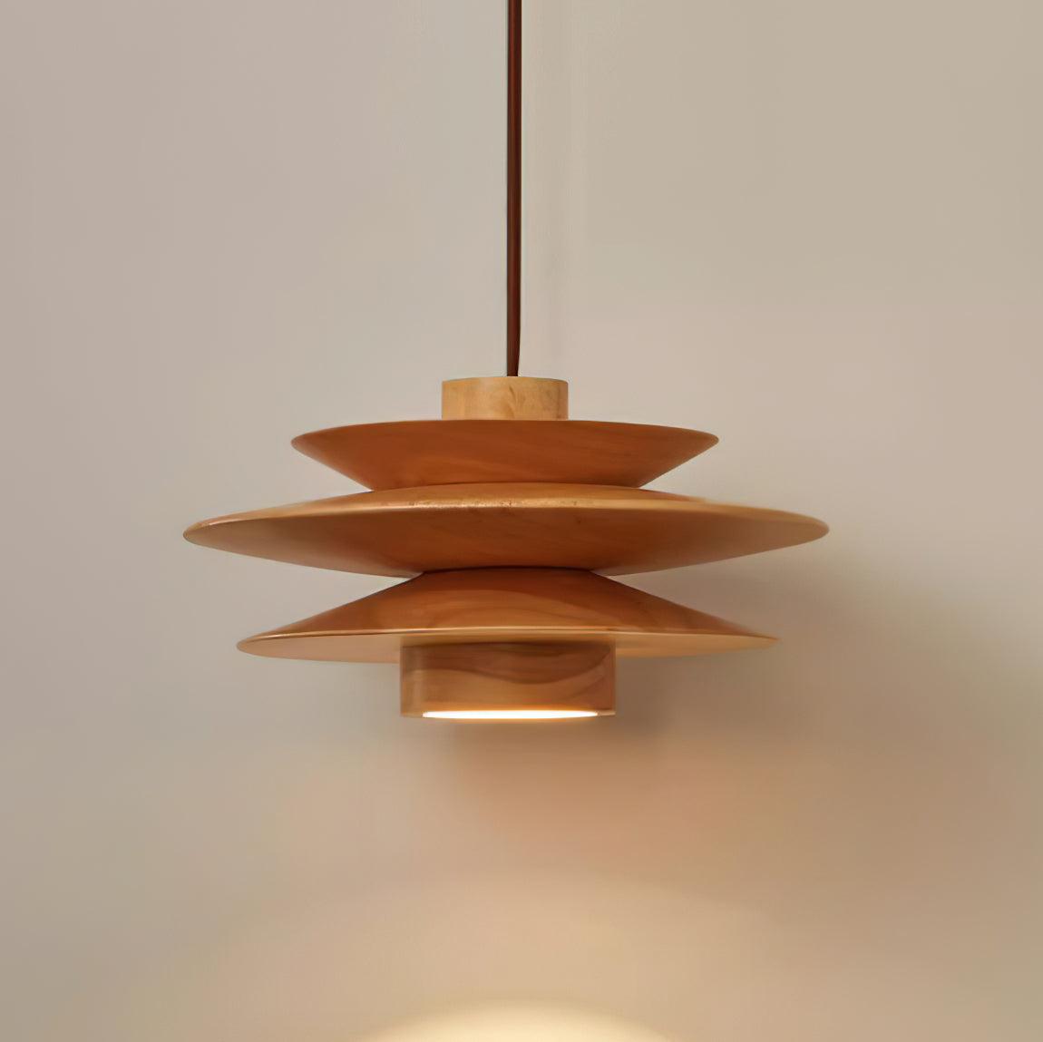 Tiered Wood Pendant