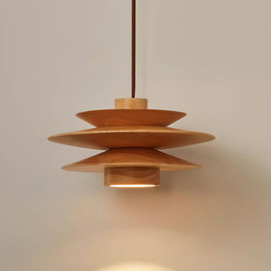 Tiered Wood Pendant